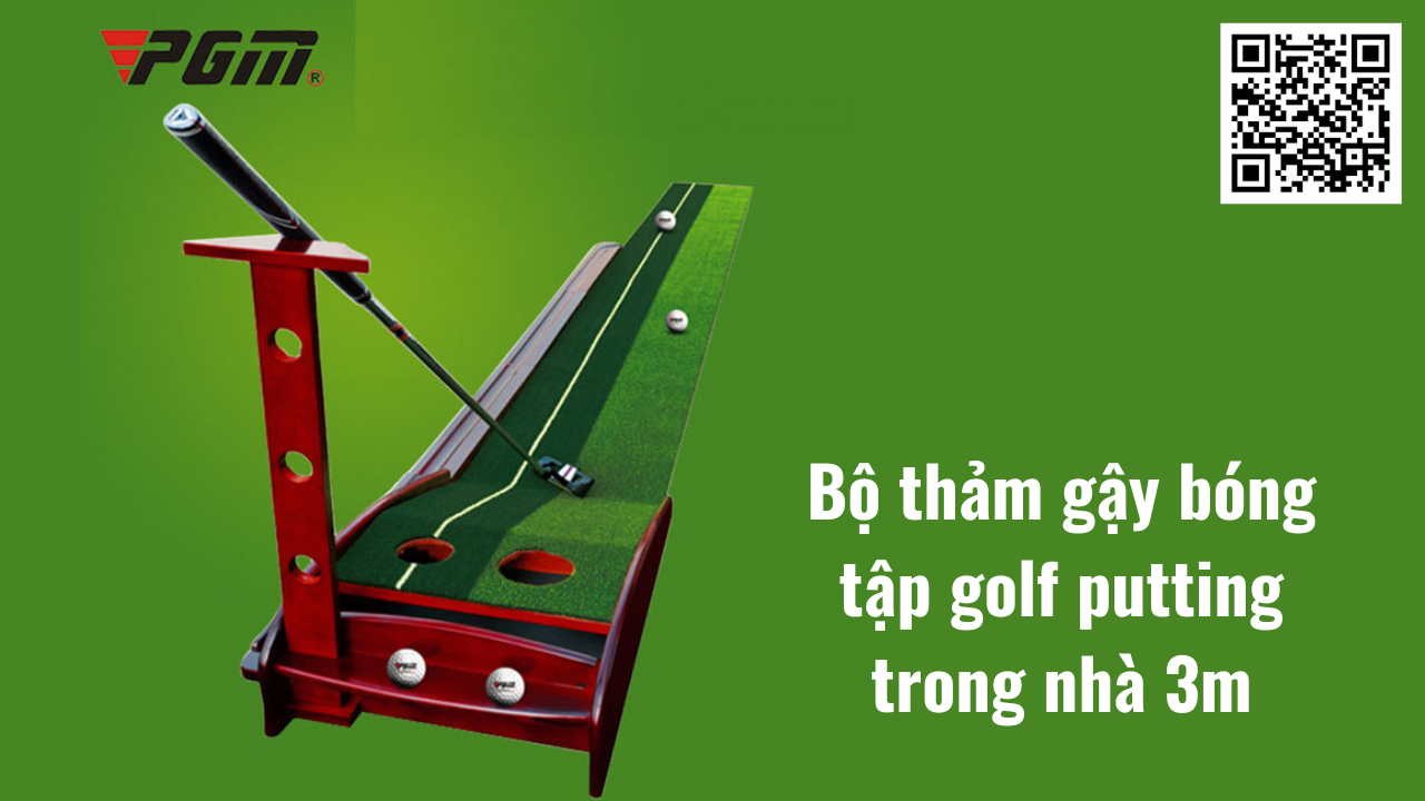 Bộ Thảm gậy bóng tập golf putting trong nhà 3m - Ảnh 3